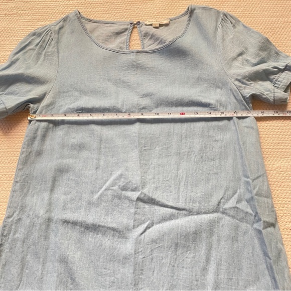 Rebellion Vintage Women’s A-Line Knee Length Light Denim Blue Short Sleeve Dress - Picture 7 of 7